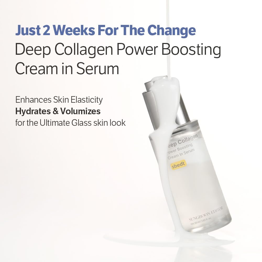 SUNGBOON EDITOR Deep Collagen Serum | Volufiline + Collagen + Niacinamide | Hydrating & Smoothing Care | Korean Skincare, 1.01 fl oz