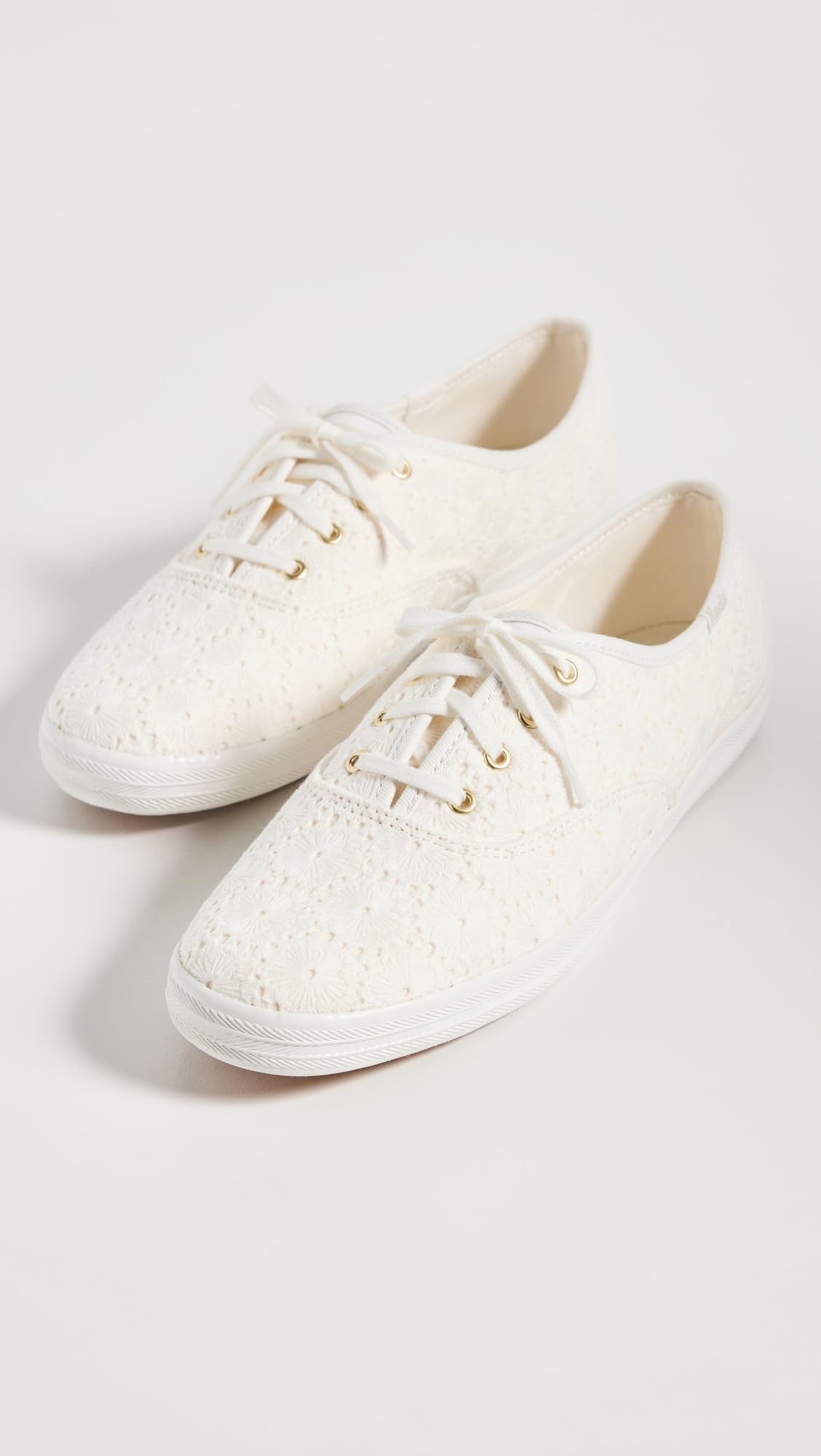 Keds Women's Champion Seasonal Canvas Sneaker, Crochet Cream, 6.5
