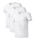 DAVID ARCHY Men's Undershirts Micro Modal Ultra Soft T-Shirts Stretch Moisture-Wicking V-Neck Tees for Men, 3-Pack (XL, White)