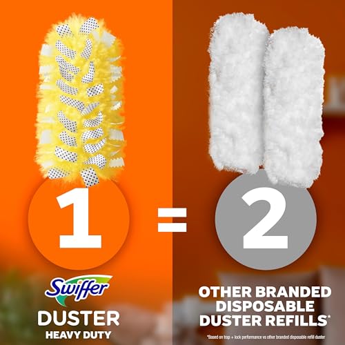 Swiffer Duster Heavy Duty 3 ft Extendable Handle Starter Kit with 3 Refills