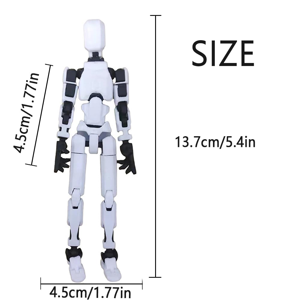 Dumwick Assembly Completed Titan 13 Action Figure Set,Titan 13 Robot Action Figures 3D Printed Multi Jointed Movable,Nova 13 Action Figure,Decorations for Action Figures (9pcs,Assembly Completed)
