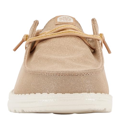 HEYDUDE Wendy Stardust Rose Gold Size 8, Women’s Shoes, Slip-on Loafers, Comfortable & Light-Weight