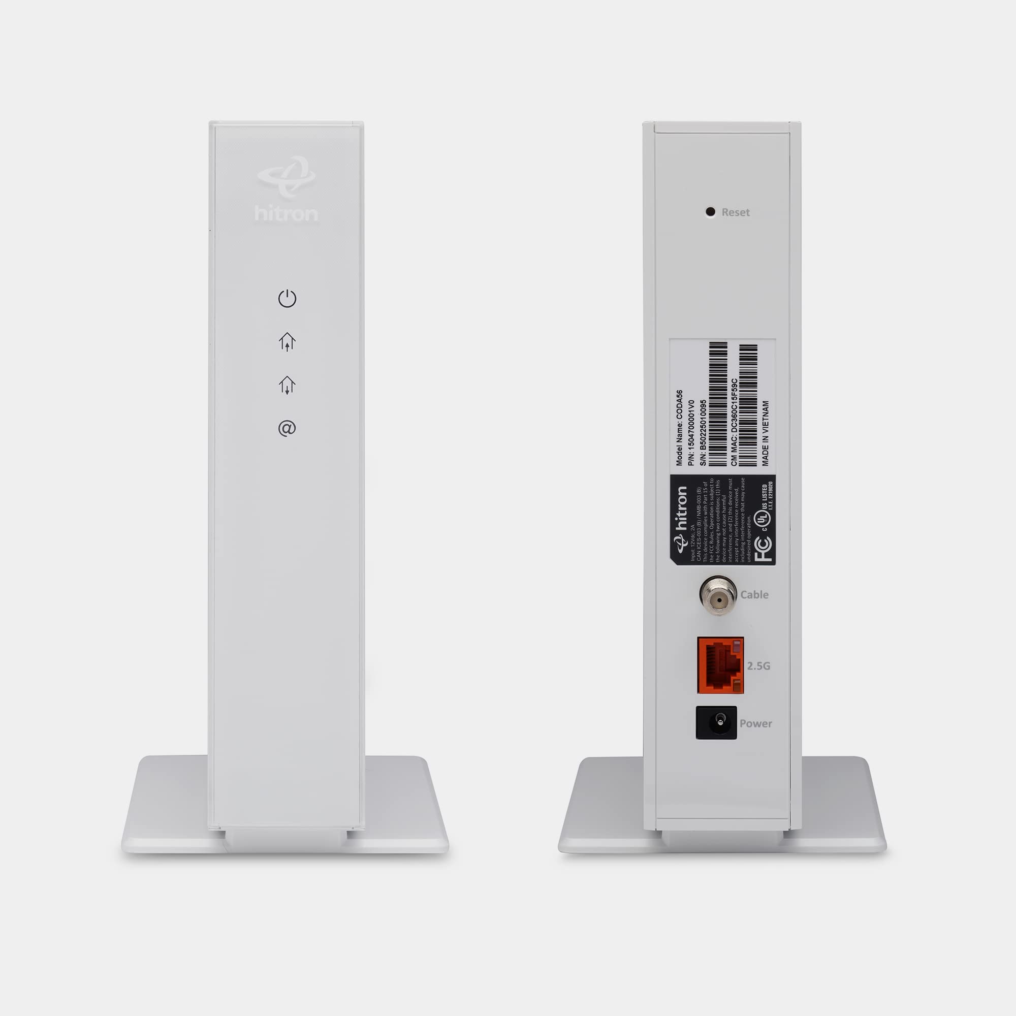 Hitron CODA56 Multi-Gigabit DOCSIS 3.1 Modem | 2.5 Gbps Max Internet Speeds | Certified with Xfinity, Charter Spectrum, Cox | 2.5 Gbps Ethernet Cable Modem ONLY | Requires Separate WiFi Router