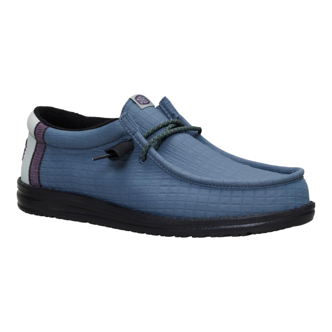 HEYDUDE Wally Quilted Stormy Blue/Multi 9, Men’s Shoes, Slip-on Loafers, Comfortable & Light-Weight