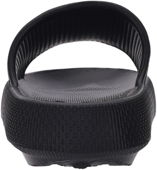Joomra Shower Slippers for Women Mens Foam Pillow House Shower Bath Bathroom Puffy Home Platform Sandals Cushion Slides for Ladies Female Size Male Sandles Black 39-40