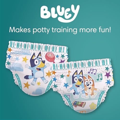 Pampers Training Pants - Easy Ups Boys & Girls Bluey - Size 3T-4T, 124 Count, Children's Potty Underwear (Packaging May Vary)