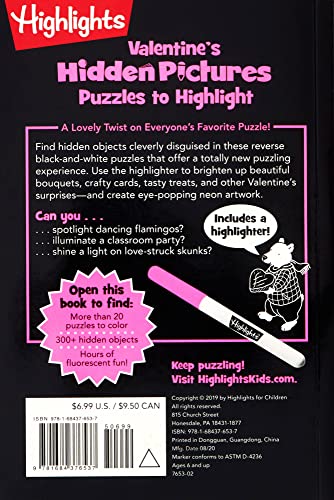 Valentine's Hidden Pictures Puzzles to Highlight: Valentines Book for Kids 6 and Up (Highlights Hidden Pictures Puzzles to Highlight Activity Books)