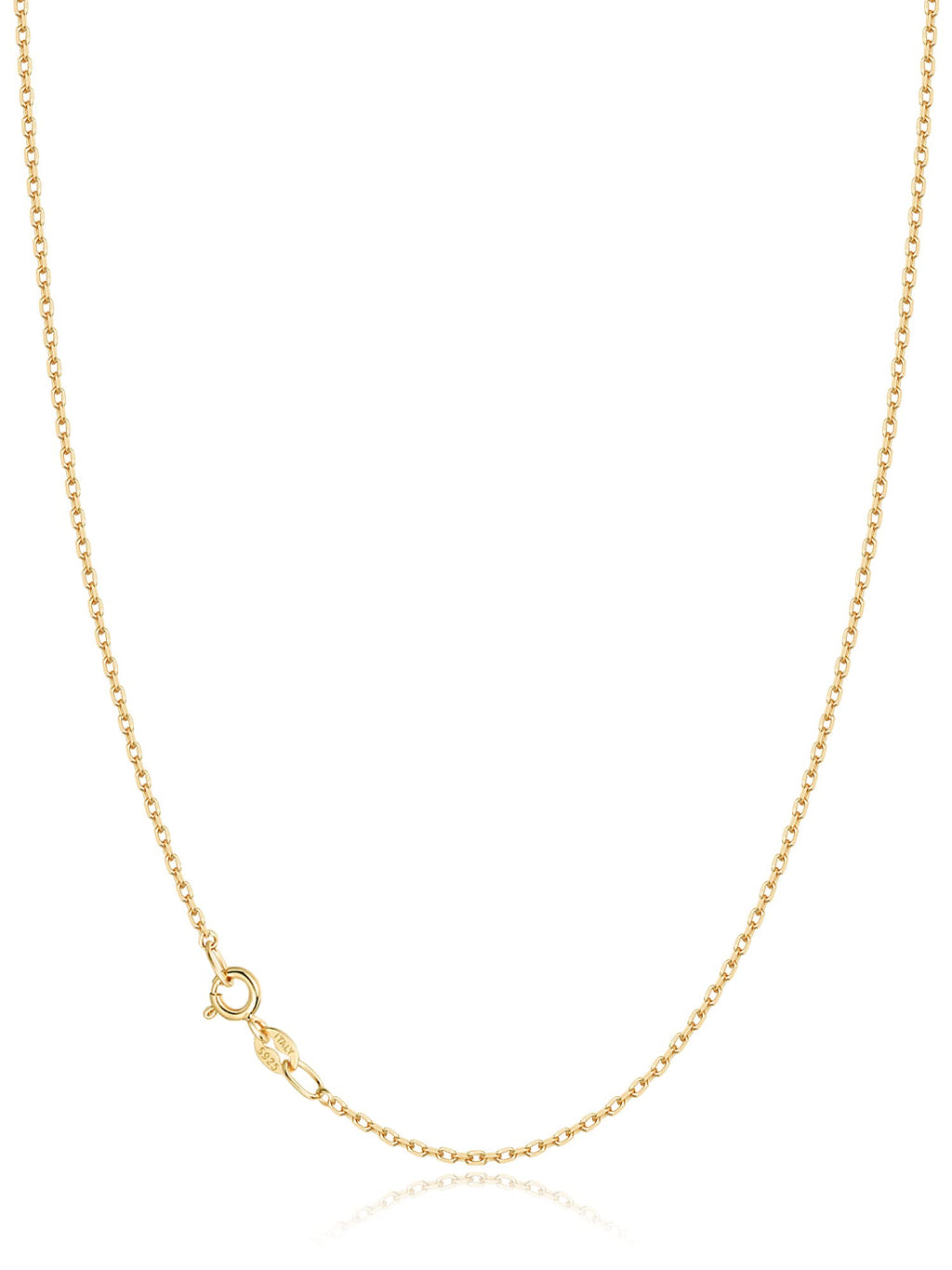 Jewlpire 18K Gold Plated Chain Necklace for Women, 1mm Cable Chain 18K Gold Plated Chain for Women Sturdy & Shiny Women's Chains Necklaces, Necklace Chains 22 Inch