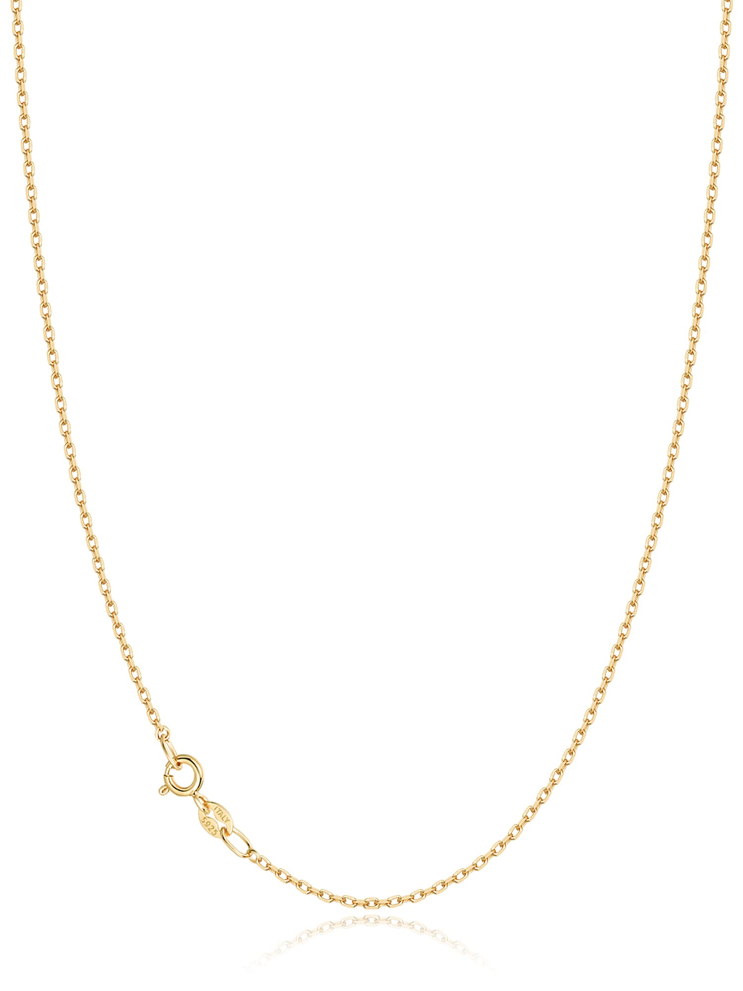 Jewlpire 18K Gold Plated Chain Necklace for Women, 1mm Cable Chain 18K Gold Plated Chain for Women Sturdy & Shiny Women's Chains Necklaces, Necklace Chains 22 Inch