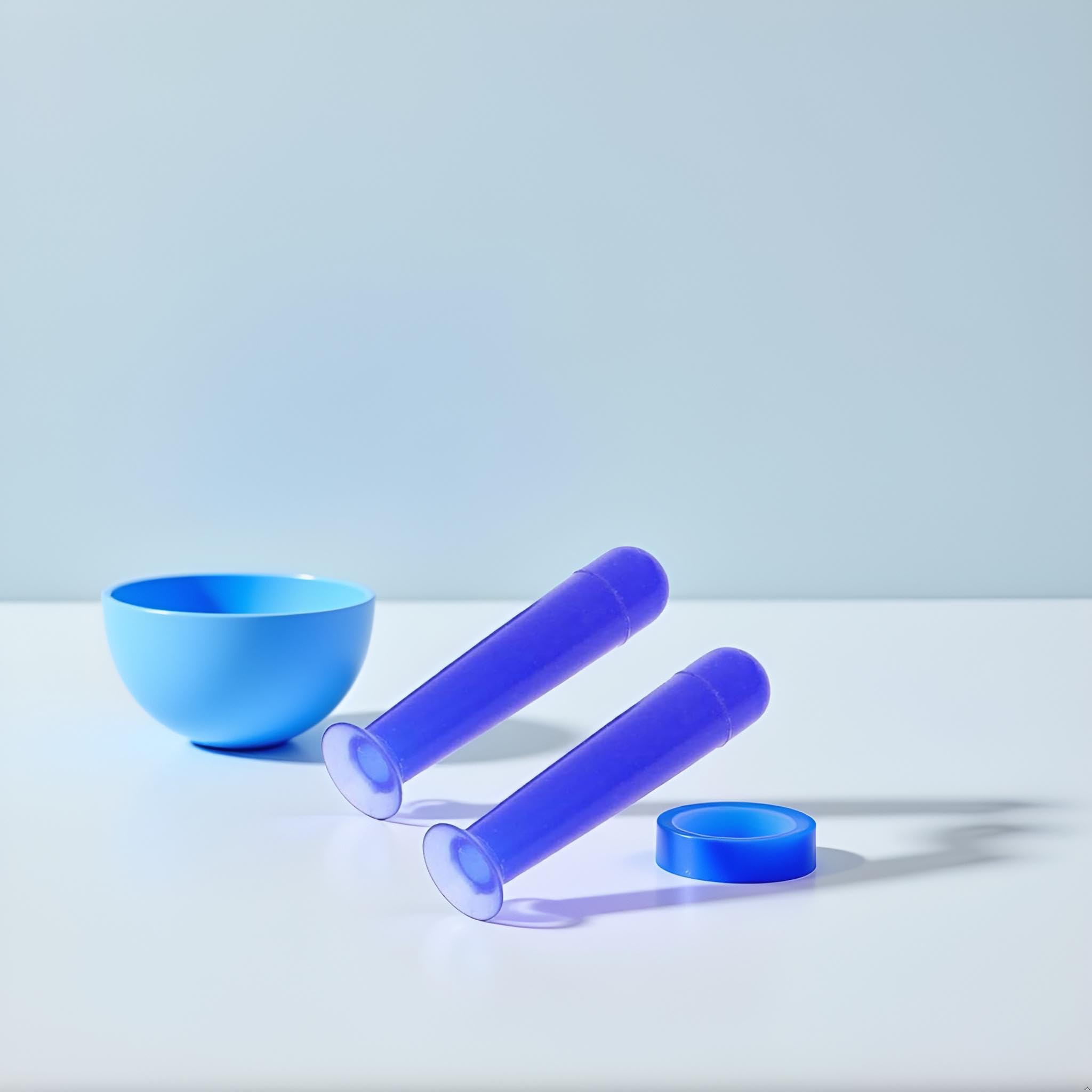 Jowxsx 2Pcs Blue Handy Silicone Contact Lenses Small Suction Cups Stick RGP Inserter Remover Contact Lens Cases Accessories for Health and Household