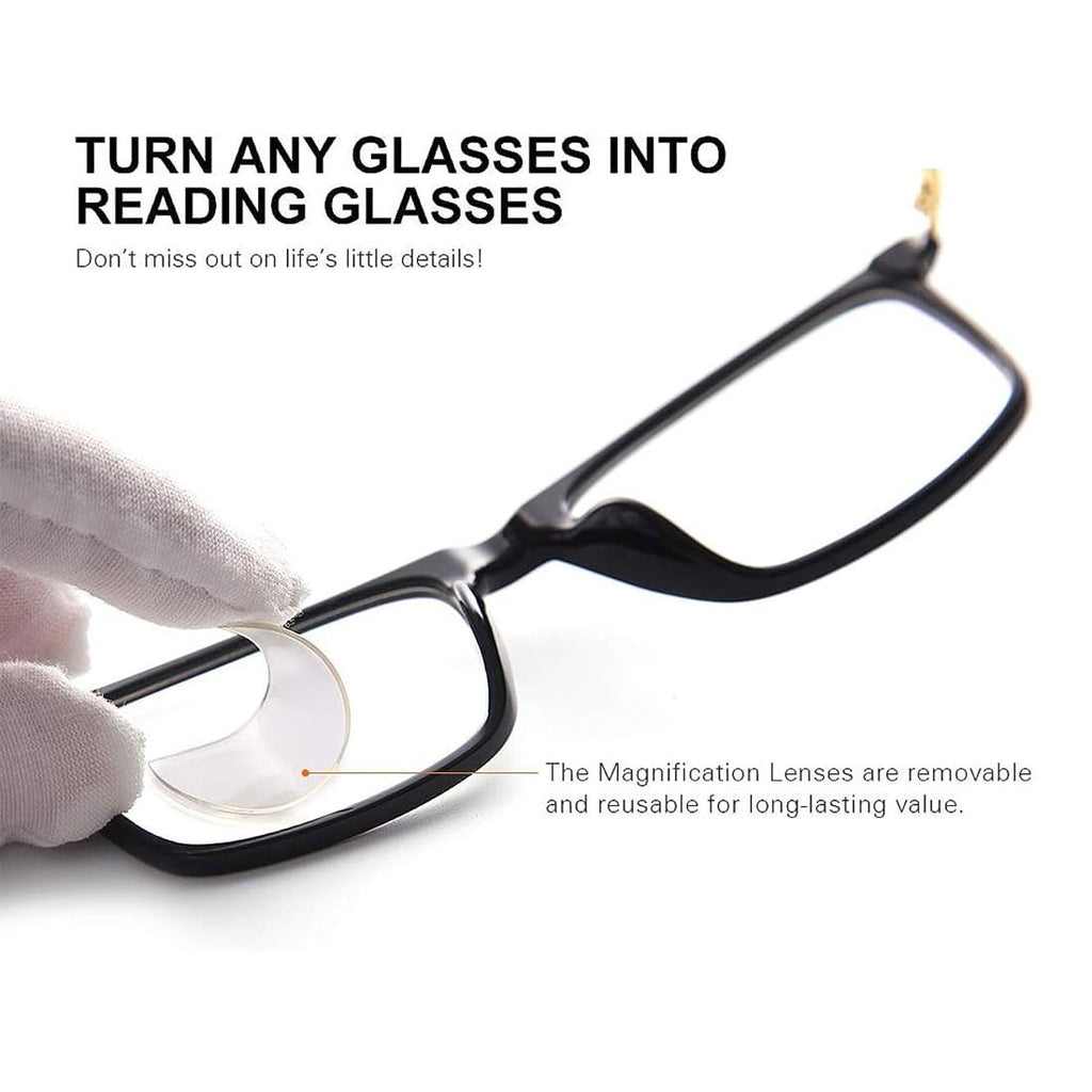 Calsgkspray 2Pcs Reusable Lenses Bifocal Liquid Stick-on Presbyopic Lenses Bifocal Reading Magnification Readers Silicone Lenses Liquid Reading Glasses, Vision Care, Health and Household
