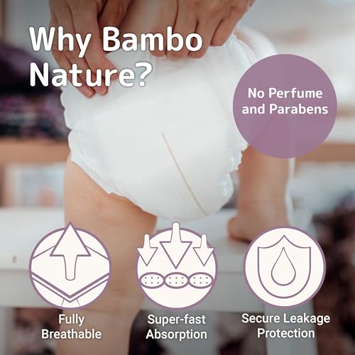 Bambo Nature Hypoallergenic Baby Diapers, Eco-Labelled Sustainable Diapers, Enhanced Leakage Protection, Totally Chlorine-free, Skin Friendly, and Super Absorbent - Size 3 (29 Count)