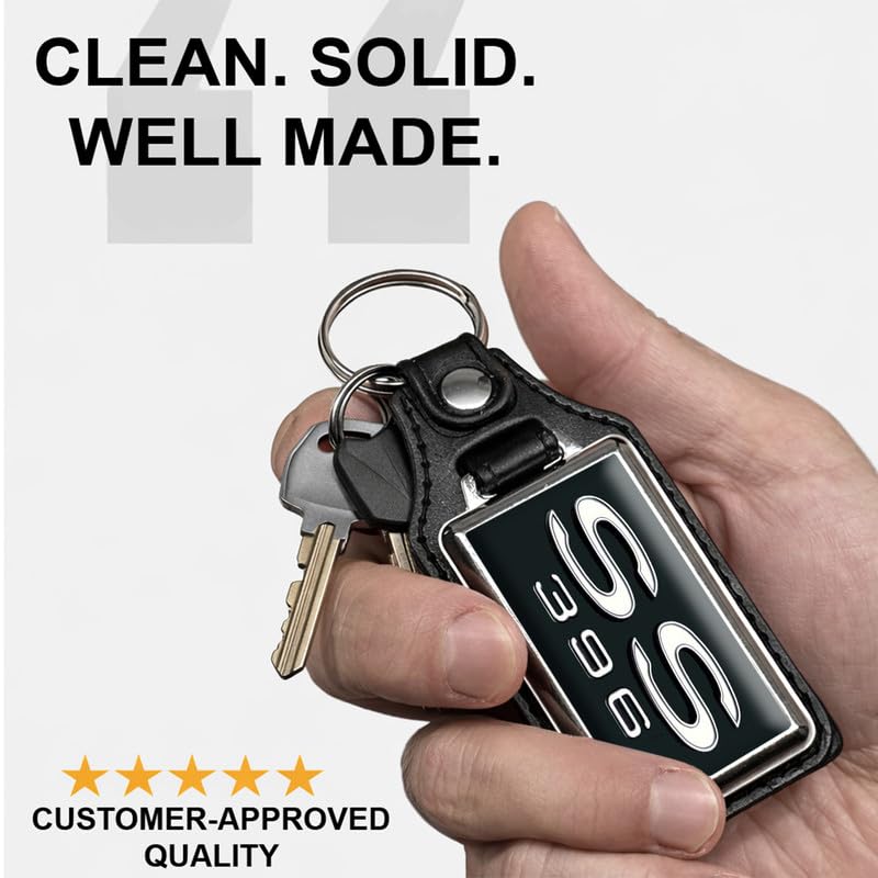 Brotherhood 1970's Compatible with Chevelle SS 396 Black Engine Emblem Design Key Chain Key Holder Key Ring For Men Heavy Duty Car Key Ring For Men and Women