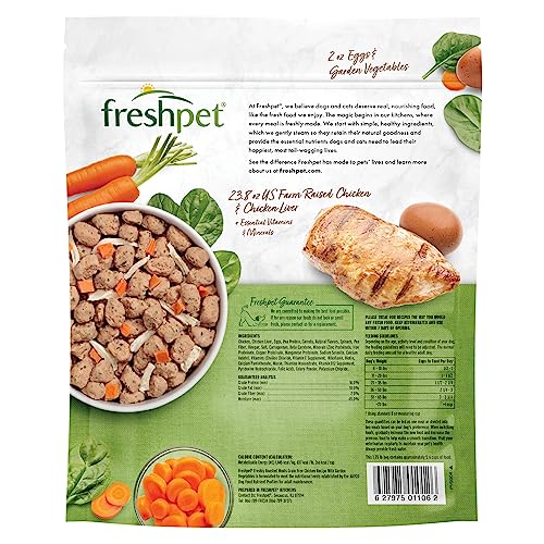 Freshpet Fresh Dog Food, Freshly Roasted Meals, Grain Free Chicken Recipe, 1.75 lb.