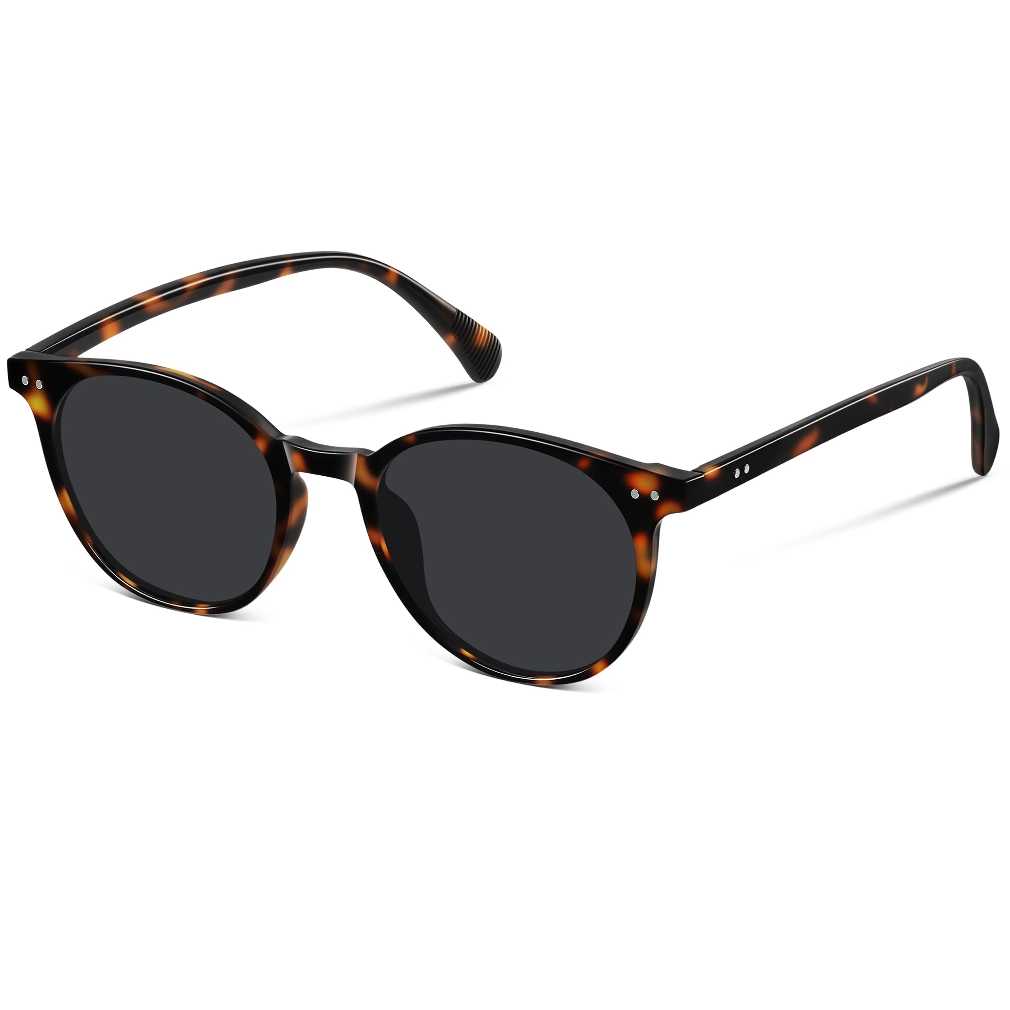 YWWPMDOF Round Sunglasses for Women Men, Polarized Retro Trendy Sunglasses Vintage Small Frame, UV Protection Lens Fashion Designer Classic Shades(Grey)