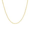 JEWELHEART Sparkle 14K Solid Gold Singapore Chain – Dainty Diamond-Cut Twisted Link Chain Necklace 1.4mm – Elegant Yellow Real Gold Pendant Necklace for Women with Lobster Clasp 20"