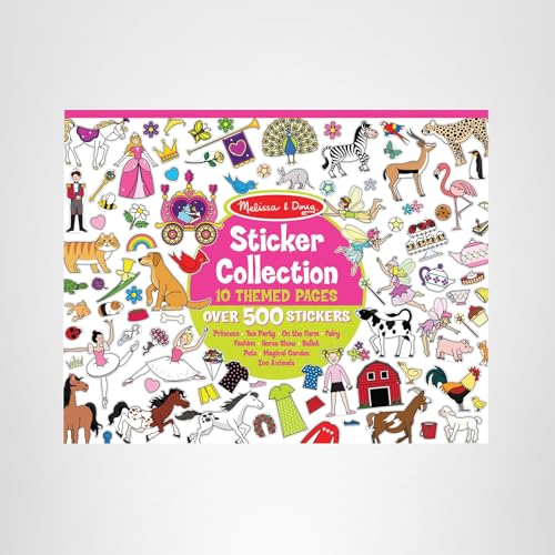 Melissa & Doug Sticker Collection Book: Princesses, Tea Party, Animals, and More - 500+ Stickers - FSC Certified