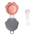 Ydeer Pet Food Can Lids And Spoon,2 Pack Pet Food Can Covers, One Fit 3 Standard Size Cans,For Dog And Cat Food Cans,Grey,Pink