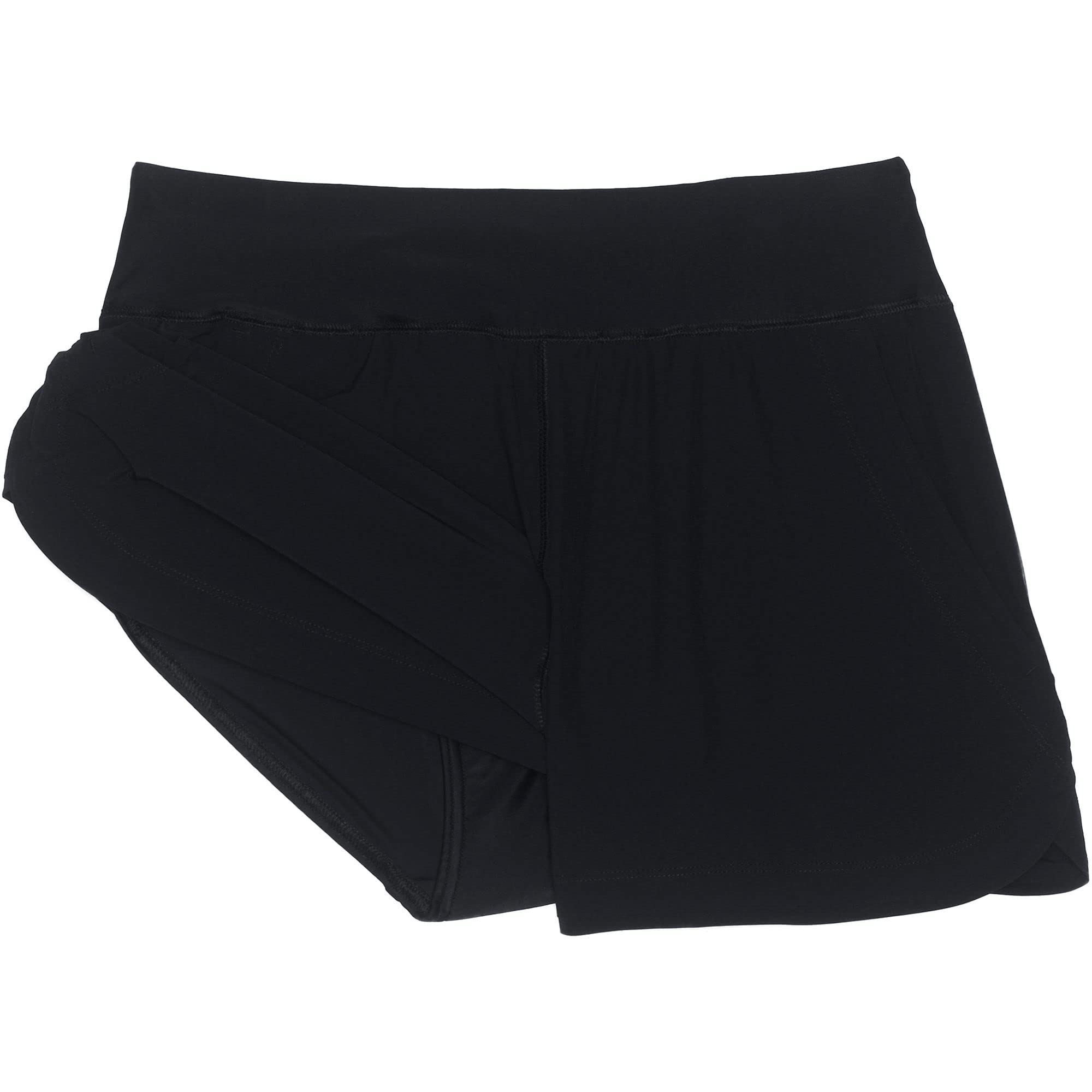 Lands' End Womens Sunshade UPF 50 3 Inch Board Shorts with Panty Black Regular 0