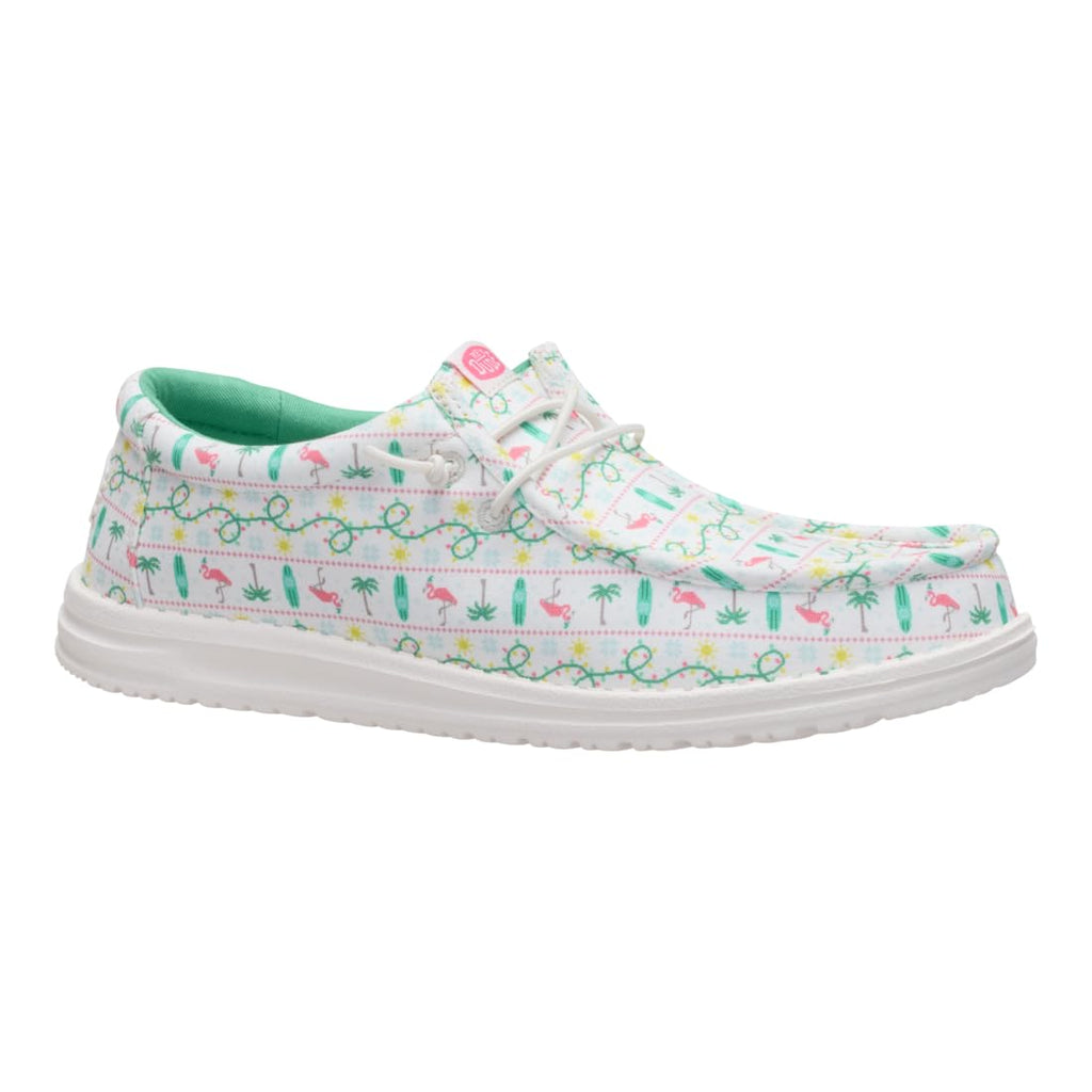 HEYDUDE Wally Beachmas White/Multi 11, Men’s Shoes, Slip-on Loafers, Comfortable & Light-Weight
