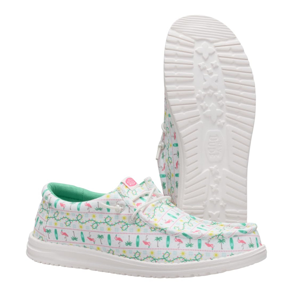 HEYDUDE Wally Beachmas White/Multi 11, Men’s Shoes, Slip-on Loafers, Comfortable & Light-Weight