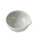 Ceramic Grater Bowl with Herb Stripper, 3 in 1 Handmade Ginger Grater Bowl, Garlic Grater Plate, Multi-Functional Kitchen Tools and Gadgets, for Garlic, Chocolate, Herbs, Etc