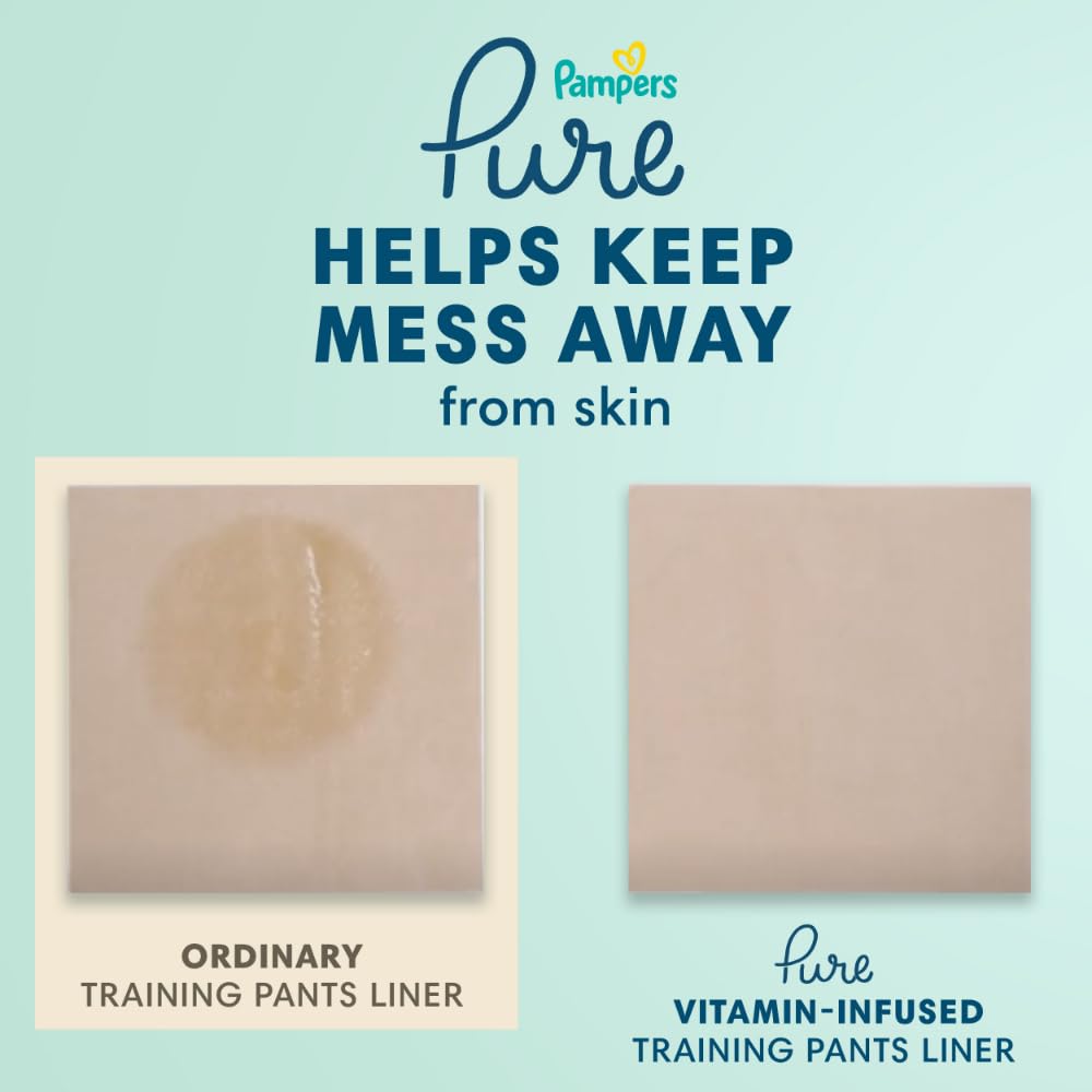 Pampers Pure Protection Training Underwear, Unisex, Size 2T3T, 60 Count, Premium, Hypoallergenic, Soft, Absorbent