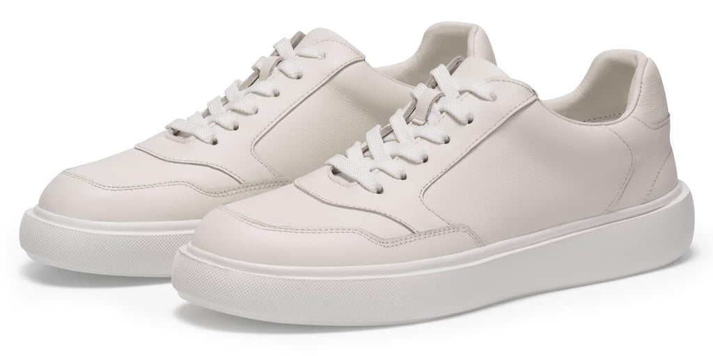 Journey West Super Light Weight Platform Genuine Leather Classic Lace-up Daily Loafer Sneakers for Women