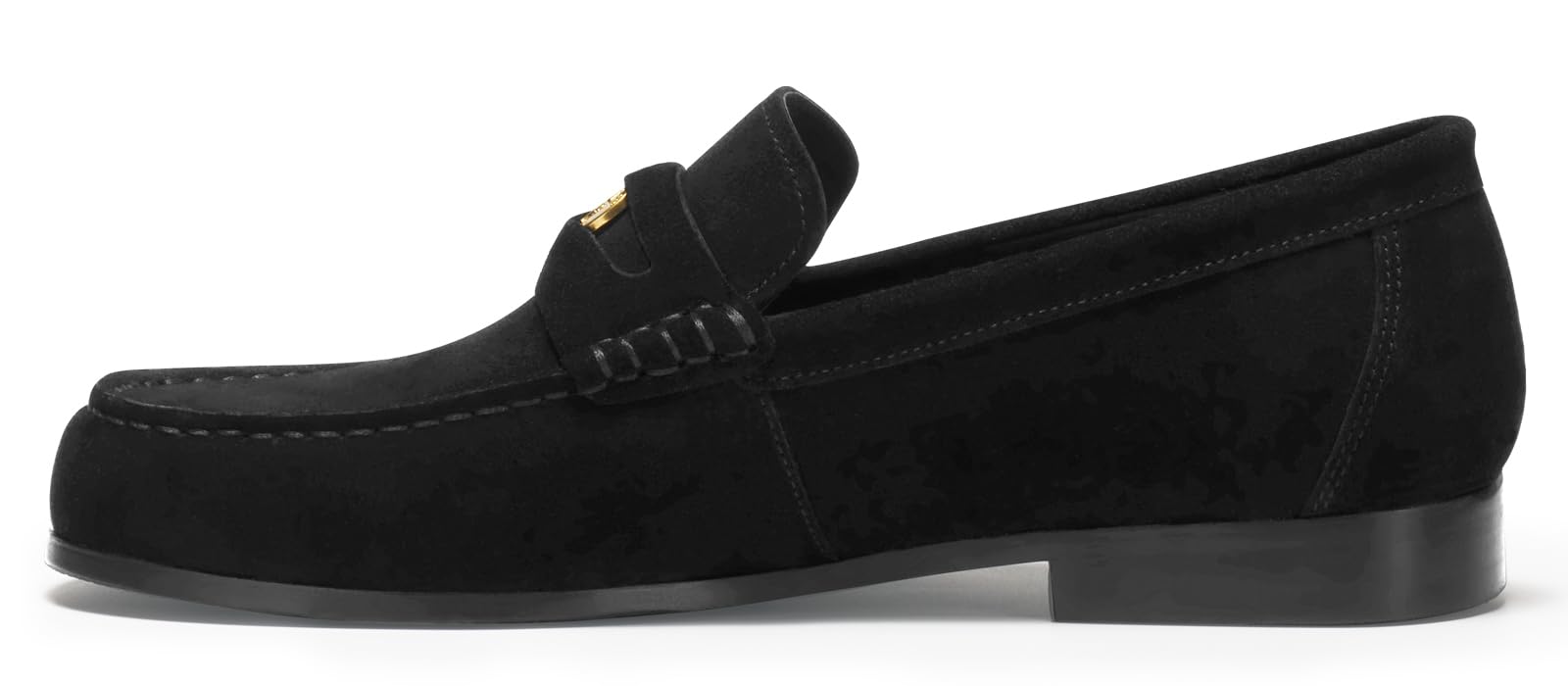 Journey West Suede Slip-on Penny Loafers Shoes for Men Black US 9.5