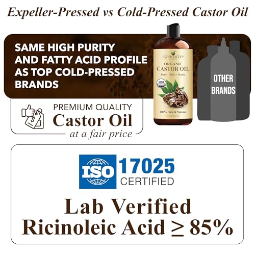 Handcraft Blends Castor Oil Pack Wrap | Organic Castor Oil 16 oz | Reusable Wraps | Durable Comfortable Pack Wraps | Adjustable Elastic Straps | Neck and Stomach