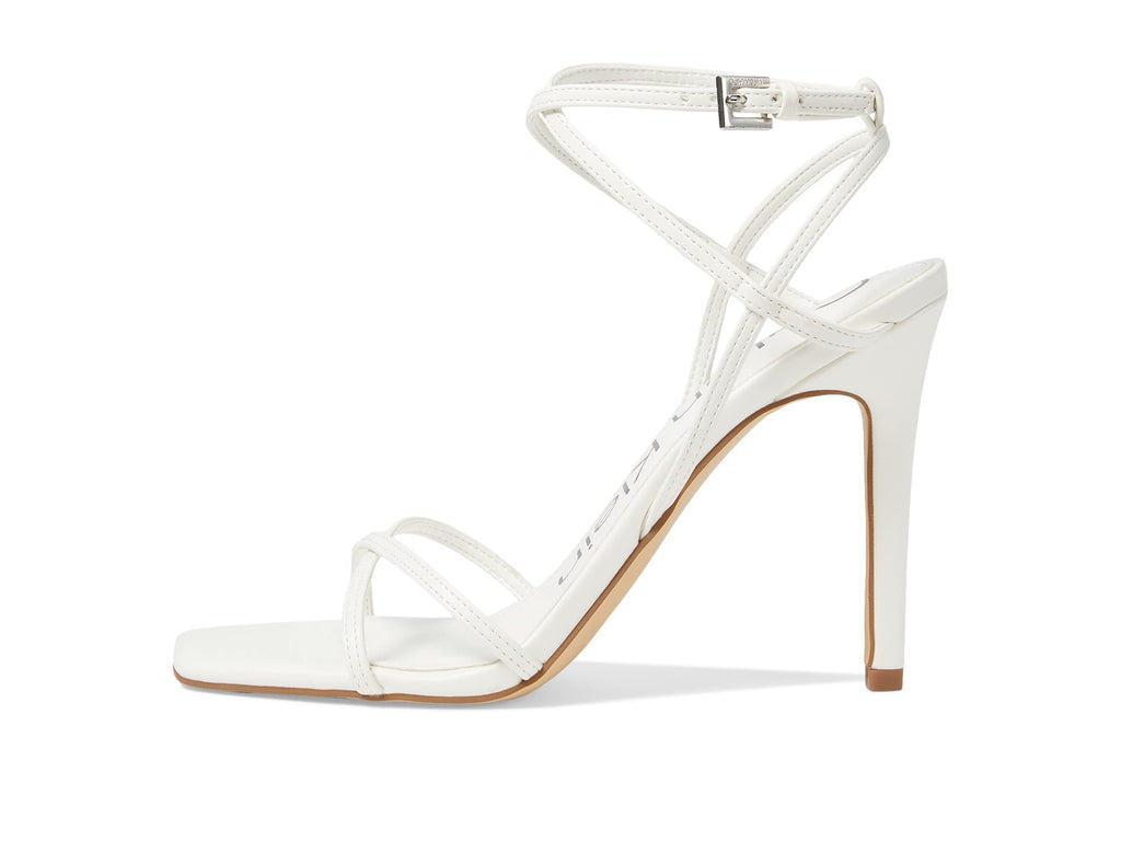 Calvin Klein Women's Tegin Heeled Sandal, White, 7.5