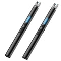 TOPKAY 2 Packs Electric Candle Lighters, Windproof Flameless USB Rechargeable Plasma Arc Long Lighter for Grill Firework Kitchen.Gifts for Women Mom Men Wife Sister.