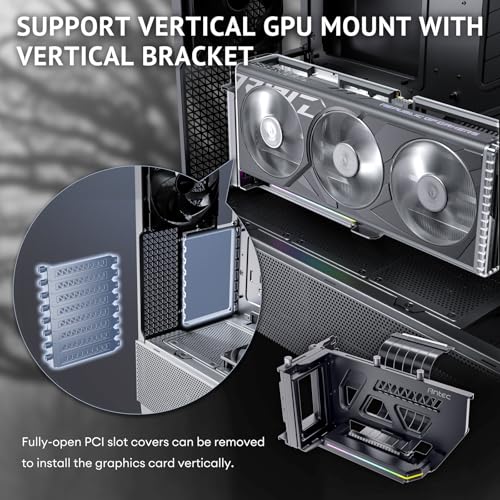 Antec Flux Pro, 6 x PWM Fans Included, High-Airflow Front Panel with Walnut Wood, iShift PSU 90° Mount, USB3.0 x 2, Type-C, 420mm Radiator Support, Temp. Display, Full-Tower E-ATX PC Case