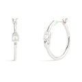 COACH Signature Hoop Earrings Rhodium One Size