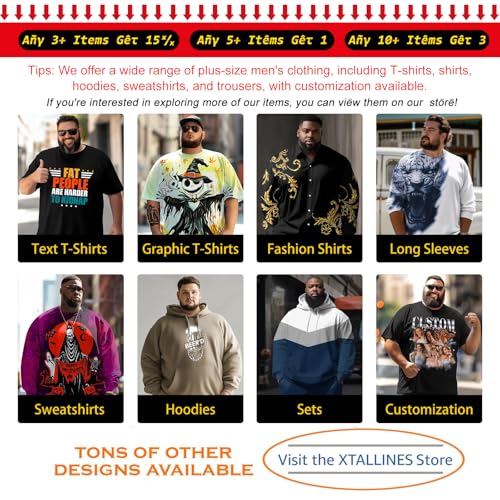 xtalline Big and Tall Men T Shirts Graphic Tee Shirt Casual Fashion Short Sleeve Plus Size T Shirt Tshirts for Men 4XL XXXXL XXXX 4X Large #20 Your Opinion T0 5DAR 120