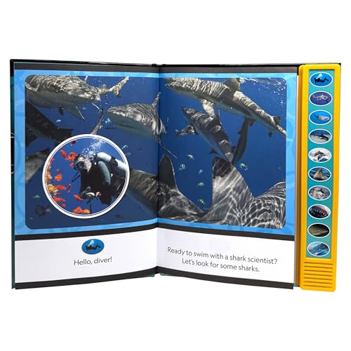 National Geographic Kids - Sharks - I'm Ready to Read Interactive Read-Along Sound Book - Great for Early Readers and Animal Lovers - PI Kids