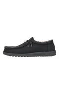 HEYDUDE Men's Wally Classic Black/Charcoal Size 11, Men’s Shoes, Men's Slip-on Loafers, Comfortable & Light-Weight