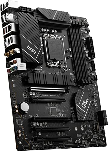MSI PRO B760-P WiFi DDR4 ProSeries Motherboard - Supports 12th/13th/14th Gen Intel Processors, LGA 1700, DDR4, PCIe 4.0, M.2, 2.5Gbps LAN, USB 3.2 Gen2, HDMI/DP, Wi-Fi 6E, Bluetooth 5.3, ATX