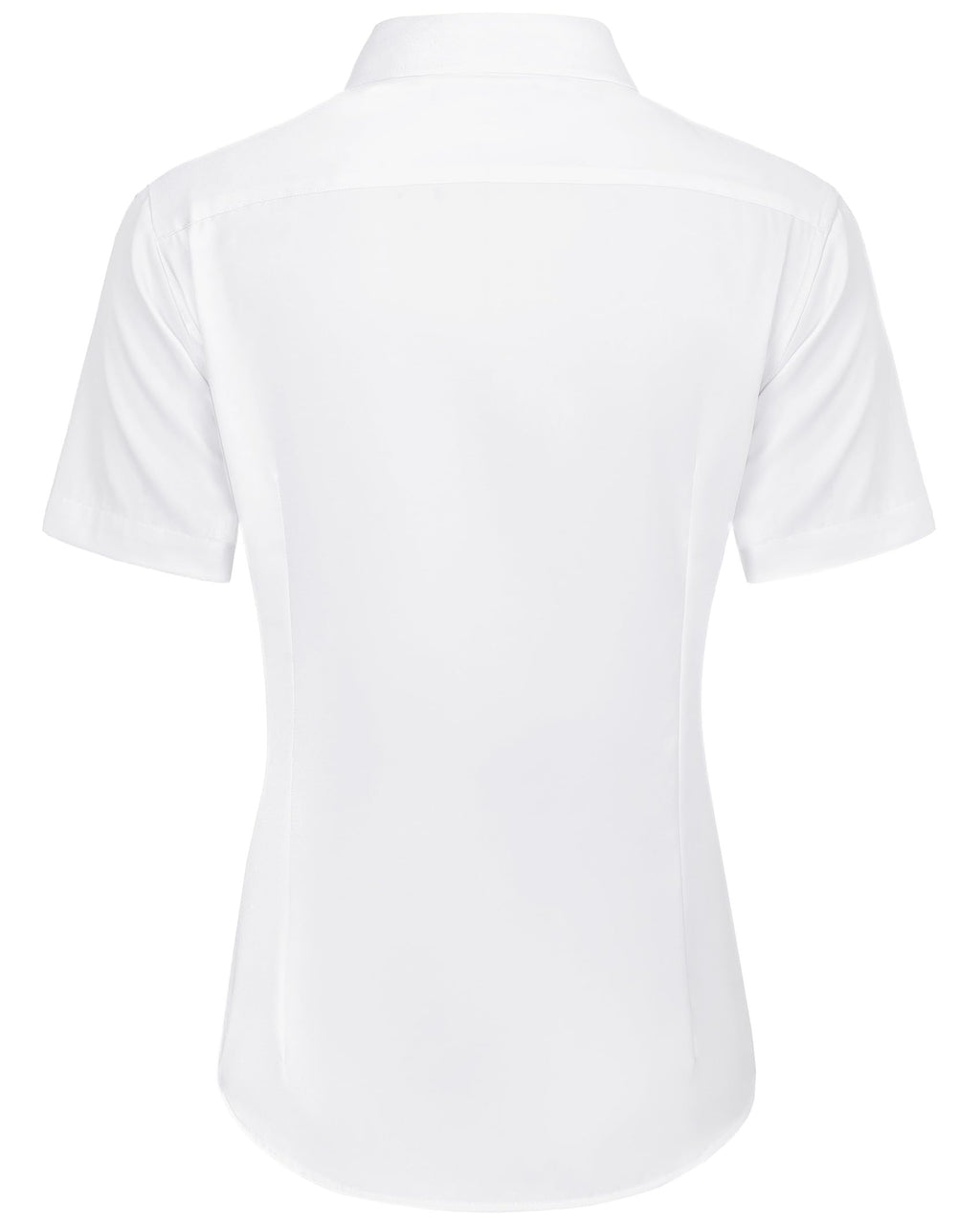 J.VER Womens Button Down Shirts Stretch Wrinkle Free Formal Short Sleeve Dress Shirt Regular Fit Summer Work Blouses Business Casual Tops White Medium