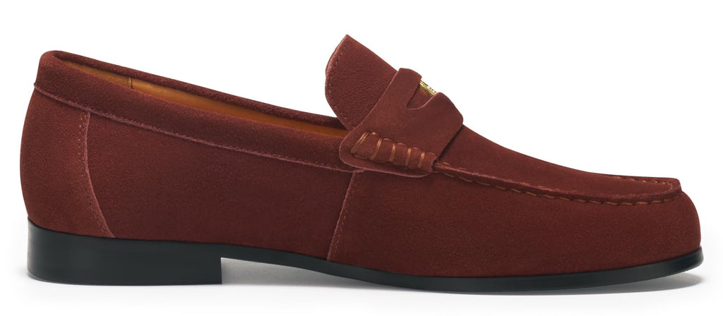 Journey West Suede Slip-on Penny Loafers Shoes for Men Brown US 9