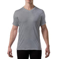 Men's Sweatproof Undershirt - Cotton V Neck T-Shirt with Underarm Sweat Pads - Original Fit - Aluminum-Free Alternative - Heather Grey - Medium