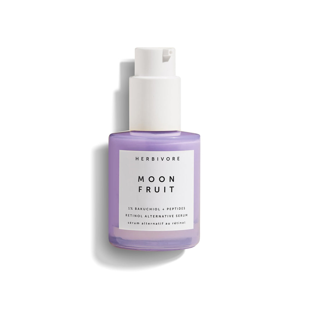 HERBIVORE Bakuchiol Retinol Alternative Moon Fruit Face Serum EXTRA STRENGTH – 1% Bakuchiol + Peptides, Smooths Skin, Reduces Fine Lines & Wrinkles, Plant-based, Vegan, Cruelty-free, 30mL / 1 oz