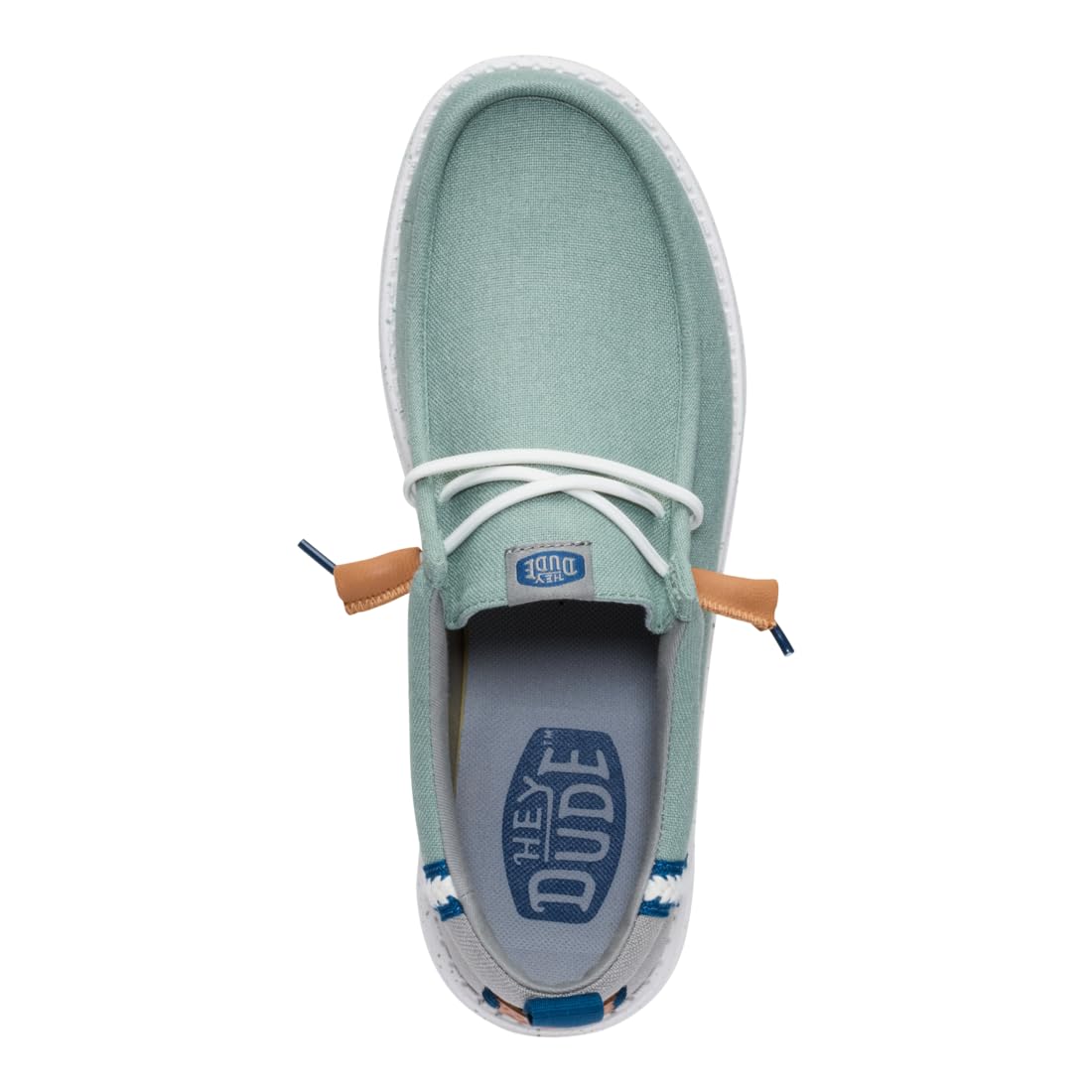 HEYDUDE Wally Craft Linen Iceberg Green/Moon Grey Size 11, Men’s Shoes, Slip-on Loafers, Comfortable & Light-Weight
