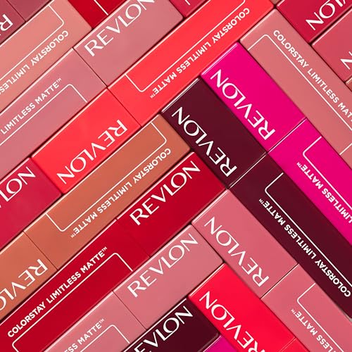 Revlon ColorStay Limitless Matte Liquid Lipstick, Vegan Formula, No-Budge, Longwear Lip Color, Long Lasting, Lightweight/Comfortable, Waterproof, 010 Top Talent, 0.17 fl oz