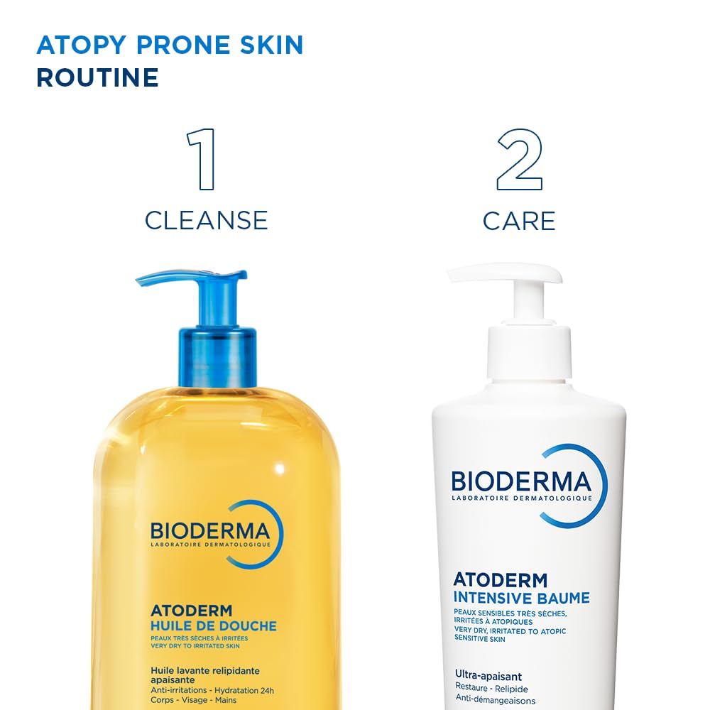 Bioderma Atoderm Intensive Balm Ultra-Nourishing Body Cream for Dry Skin, 16.9 Fl Oz