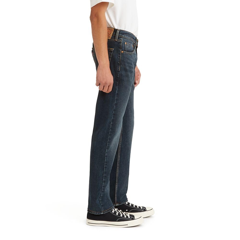 Levi's Men's 505 Regular Fit Jeans (Also Available in Big & Tall), Dark Stonewash, 33W x 34L