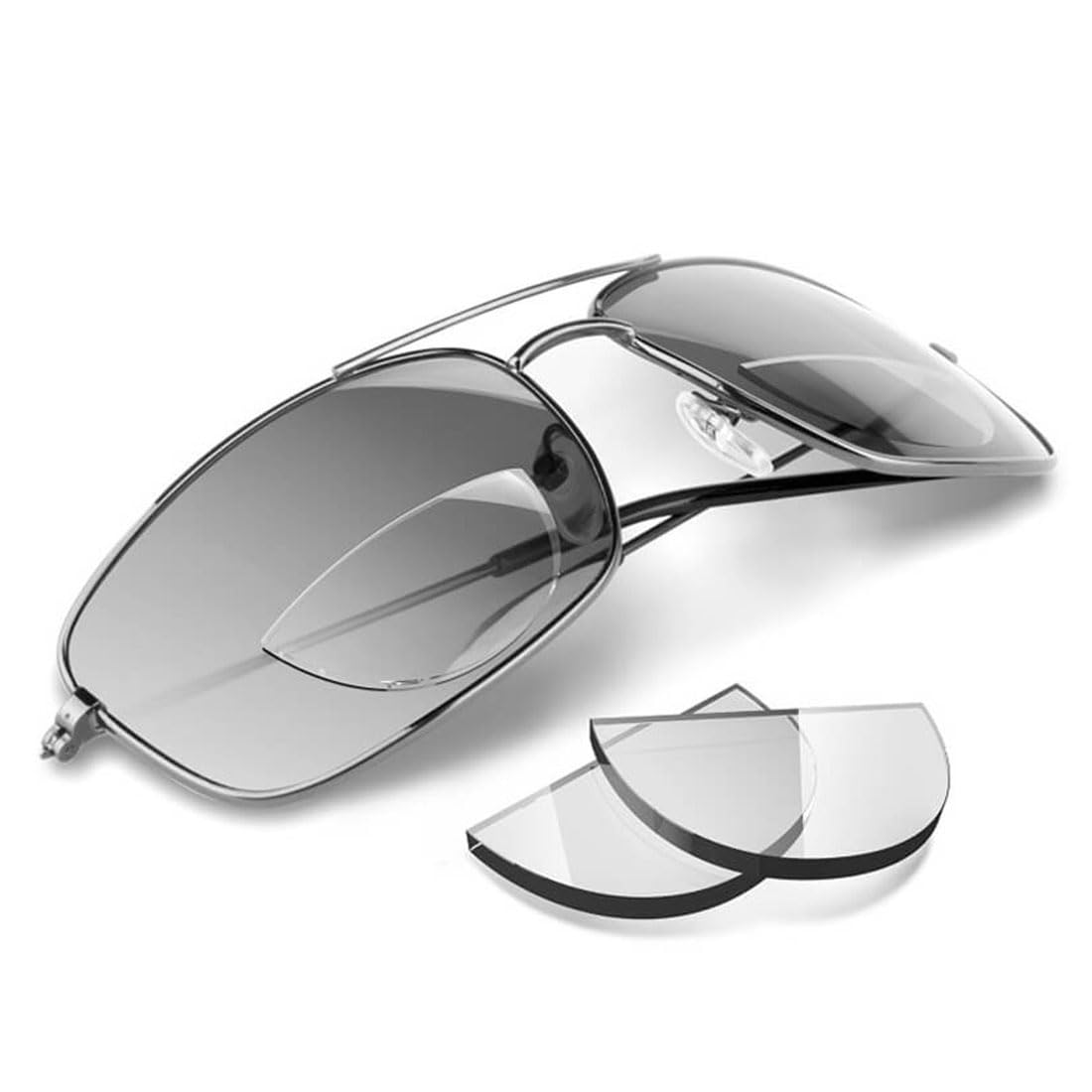 Calsgkspray 2Pcs Reusable Lenses Bifocal Liquid Stick-on Presbyopic Lenses Bifocal Reading Magnification Readers Silicone Lenses Liquid Reading Glasses, Vision Care, Health and Household