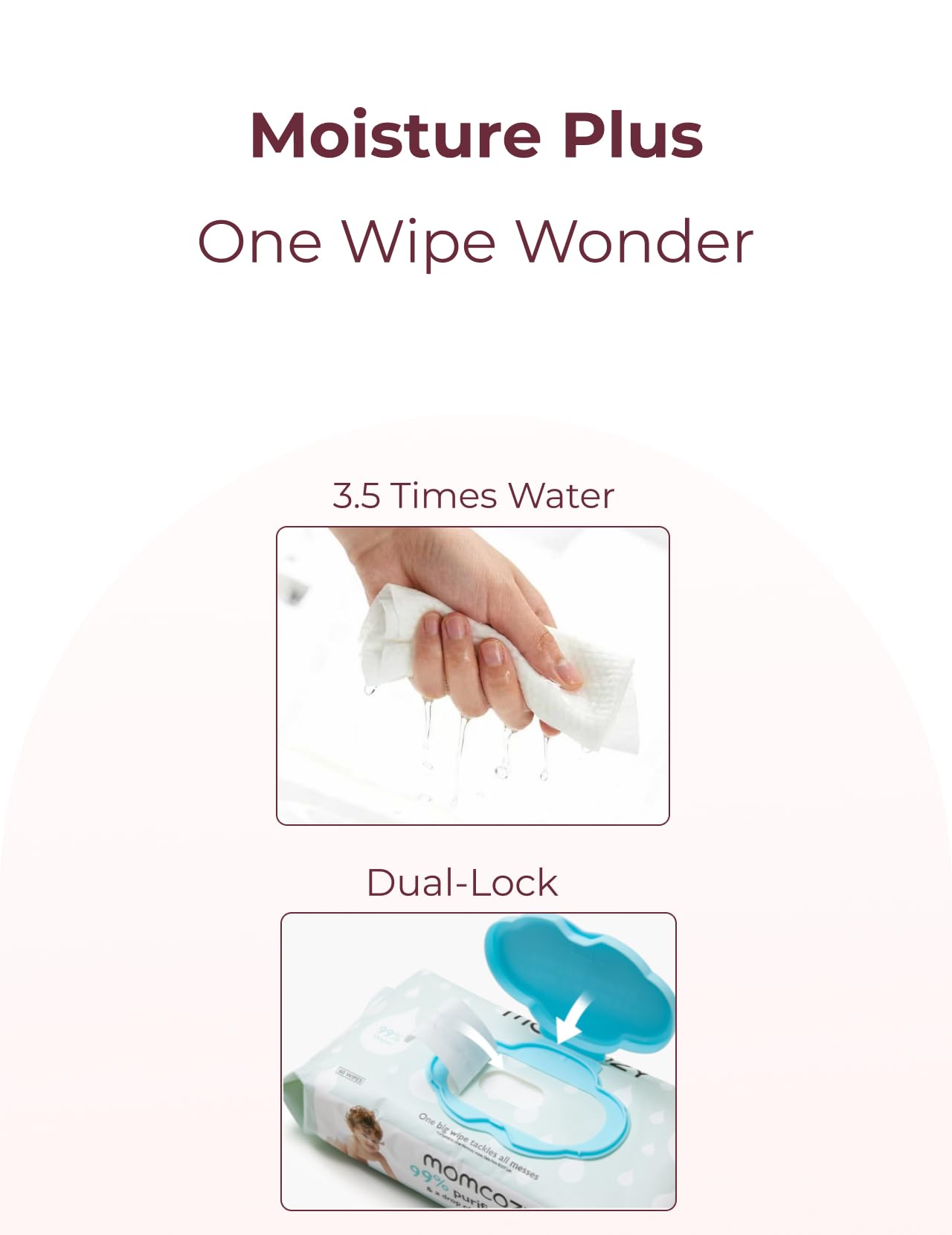 Momcozy Baby Wipes-Extra Large Size Design, 99% Water Based, Unscented & Hypoallergenic, Cleansing & Moisturizing Baby Wipes for Sensitive Skin, 12 Flip-Top Packs (720 Wipes Total)