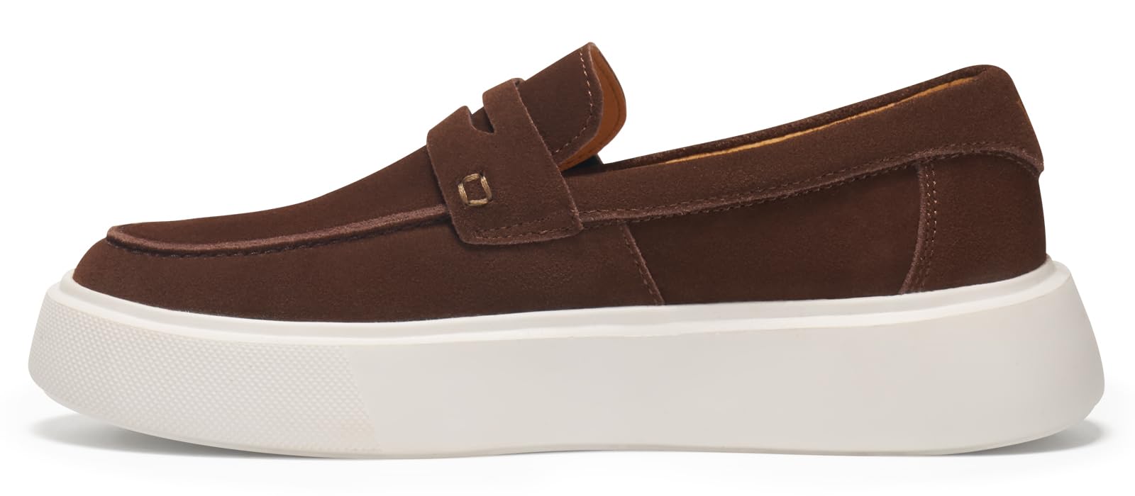 Journey West Suede Slip-on Penny Loafers Sneakers Shoes for Women Coffee US 6