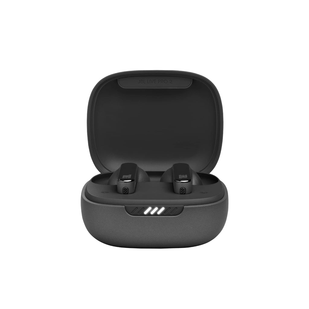 JBL Live Pro 2 - True Wireless Noise Cancelling Earbuds, up to 40 Hours of Playback with Wireless Charging, 6 mics for Perfect Calls, Touch & Voice Control, IPX5 Water Resistant (Black)